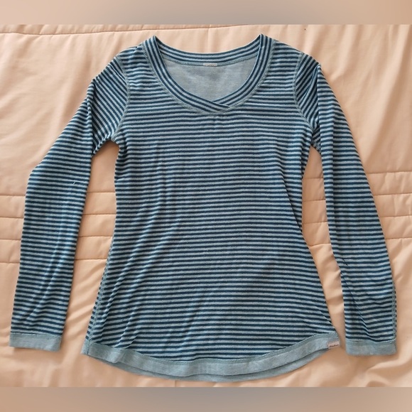 Eddie Bauer Navy Striped Long Sleeve Tee - Picture 8 of 8
